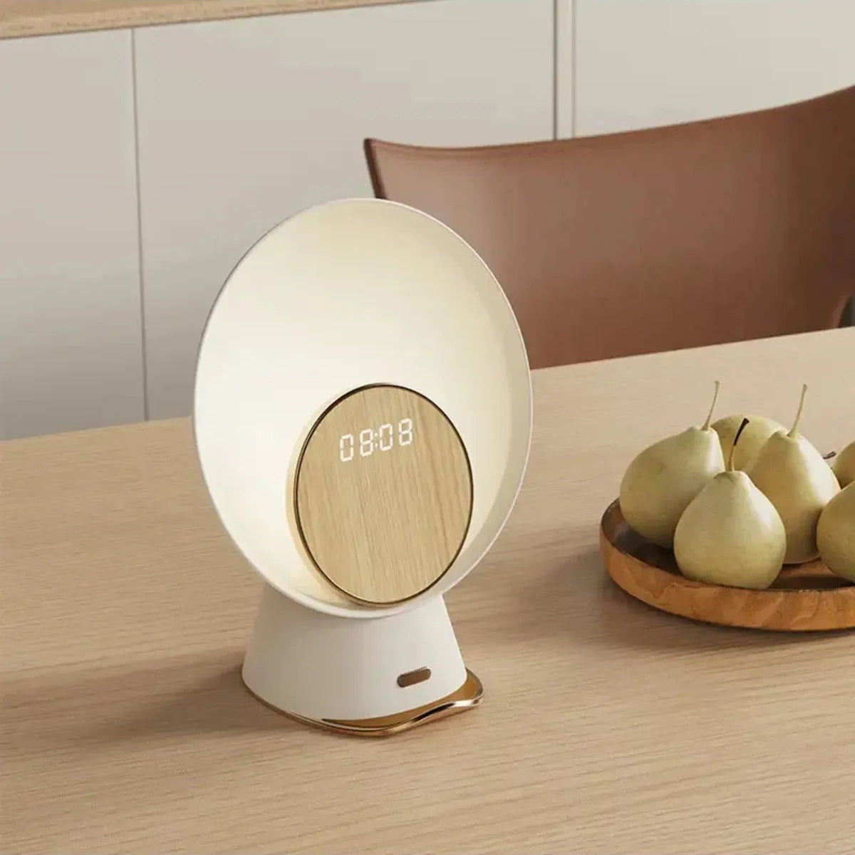 3’ü 1 Arada Akıllı Gece Lambası – Bluetooth Hoparlör, Kablosuz Şarj ve Dijital Saat