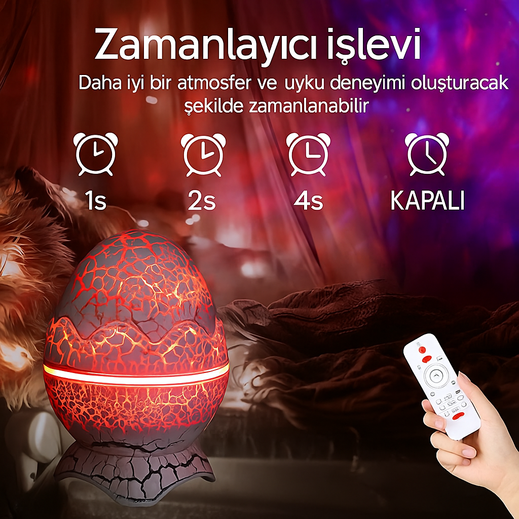 Galaxy Star Bluetooth Projeksiyon Gece Lambası – 14 Renk & 9 Rahatlatıcı Ses