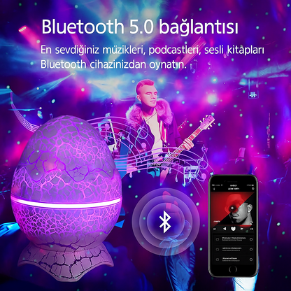 Galaxy Star Bluetooth Projeksiyon Gece Lambası – 14 Renk & 9 Rahatlatıcı Ses