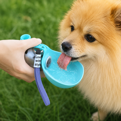 2-in-1 Portable Dog Water Bottle & Foldable Bowl – Leak-Proof Travel Pet Water Dispenser