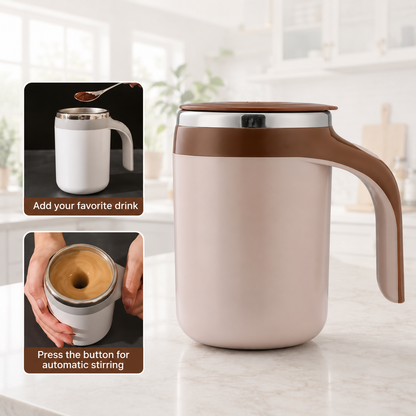 Self Stirring Coffee Mug – USB Rechargeable Automatic Mixing Cup with Magnetic Stirring Technology
