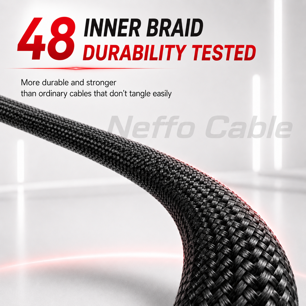 Neffo 240W Fast Charging & Data Cable | Foldable Stand, 90° Angled, Gaming-Friendly Type-C Cable