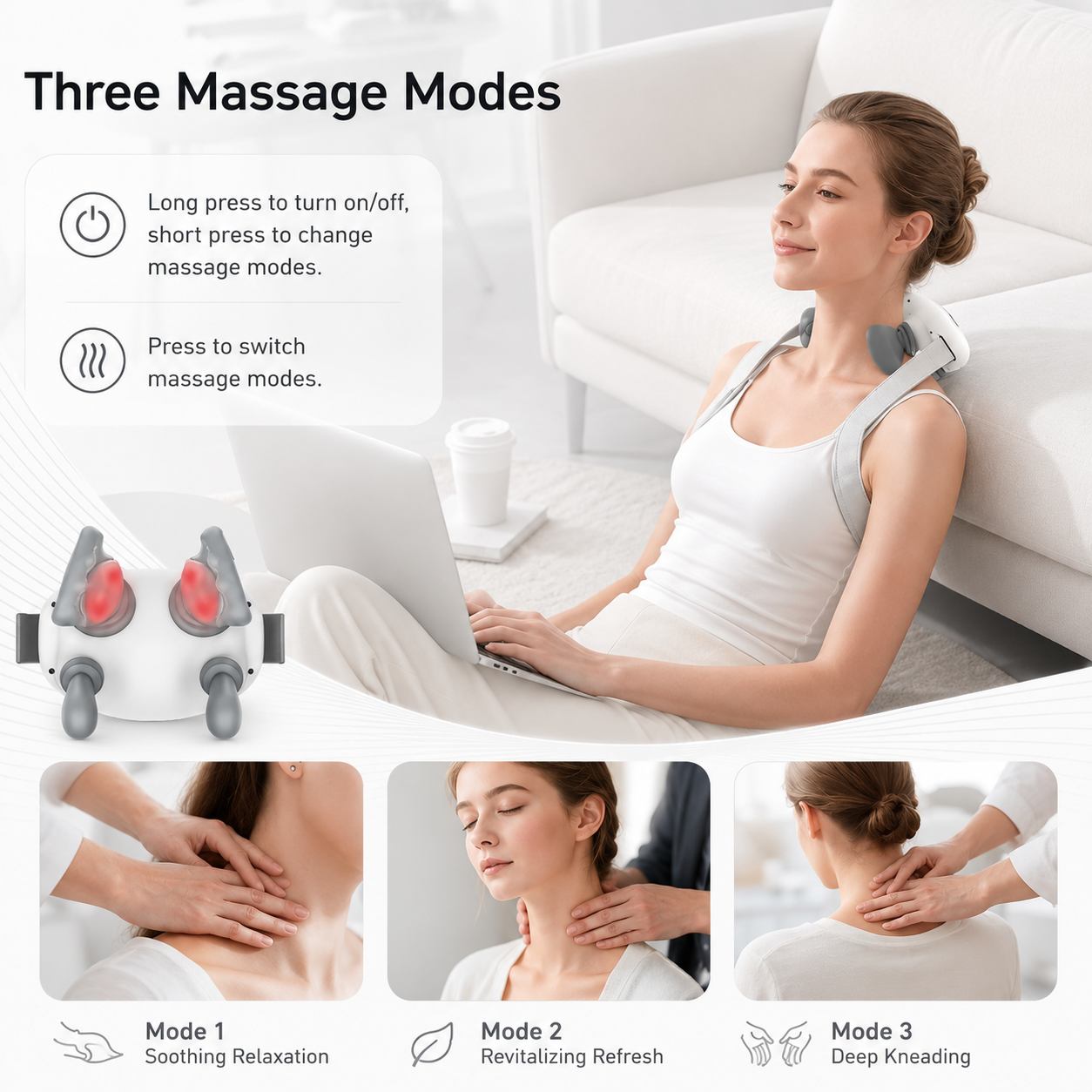 Neffo Pro 4D Ergonomic Heated Neck & Shoulder Massager