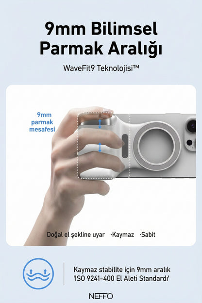 MagSafe Selfie Çubuğu Kamera Kolu | LED Işıklı, Bluetooth Kumandalı, Profesyonel Çekim
