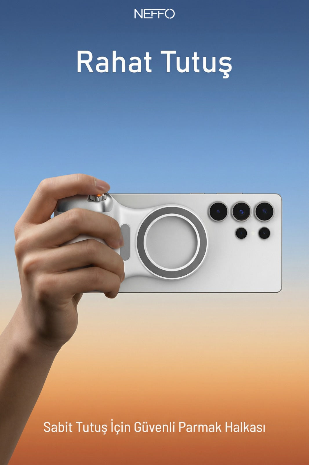 MagSafe Selfie Çubuğu Kamera Kolu | LED Işıklı, Bluetooth Kumandalı, Profesyonel Çekim